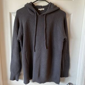Maurices Knit Hoodie Women’s Size Medium Dark Gray Pullover